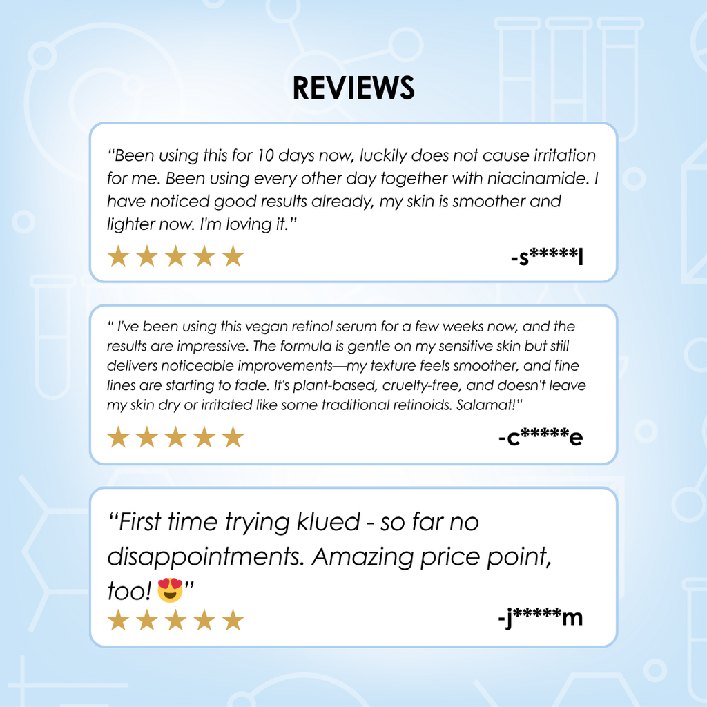 [BUNDLE 17] Klued 0.5% Retinol Serum + 5% Niacinamide Serum
