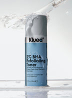 Klued 2% BHA Exfoliating Toner can on a white background