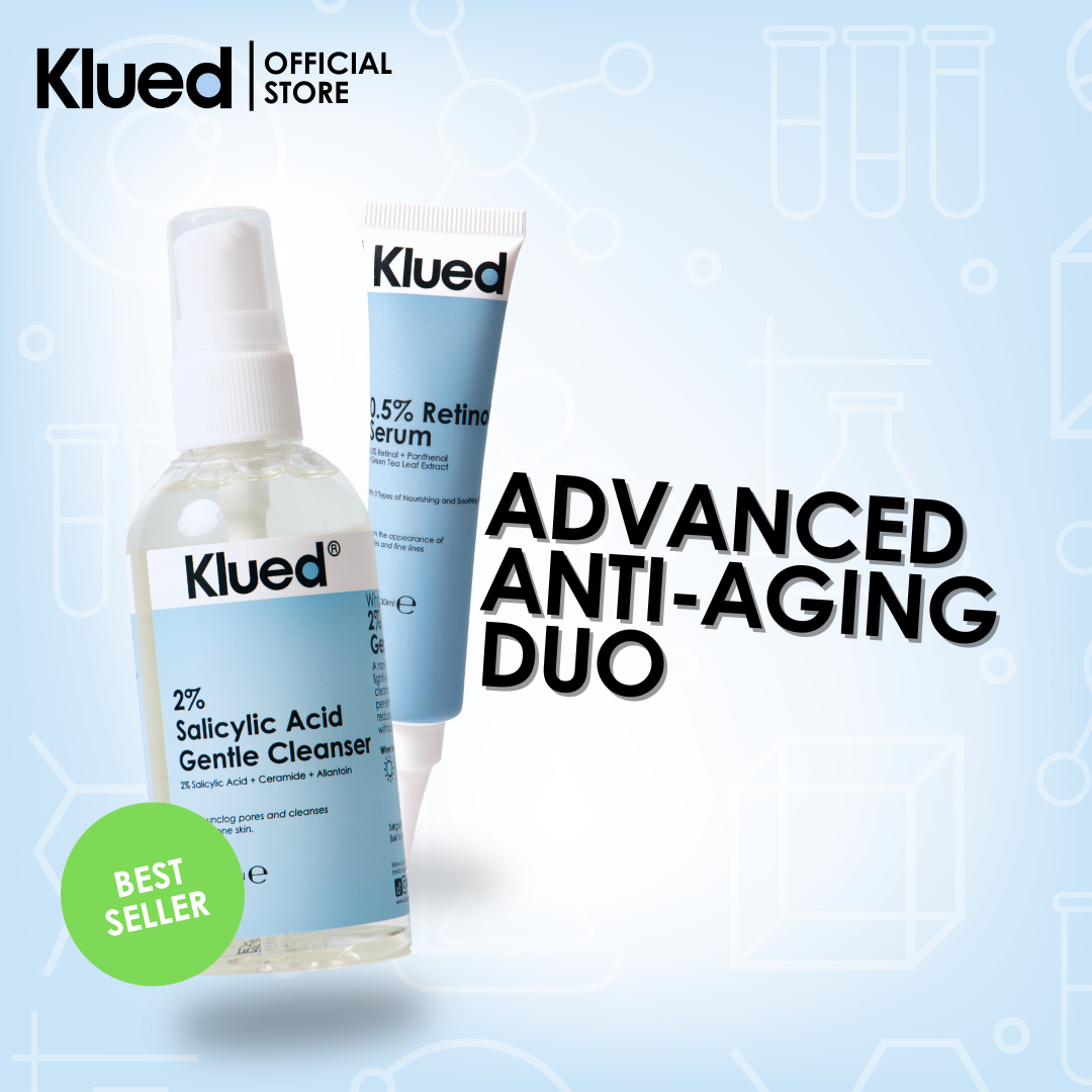 [BUNDLE 9] Klued 2% Salicylic Acid Gentle Cleanser 120ml +  0.5% Retinol Serum