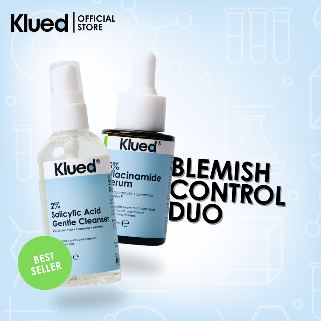 [BUNDLE 11] Klued 2% Salicylic Acid Gentle Cleanser 120ml  + 5% Niacinamide Serum
