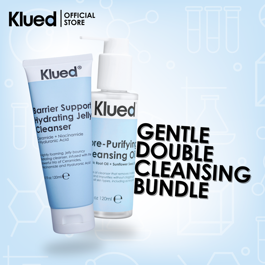 [BUNDLE 15] Klued Barrier Support Hydrating Jelly Cleanser 120ml + Pore-Purifying Cleansing Oil