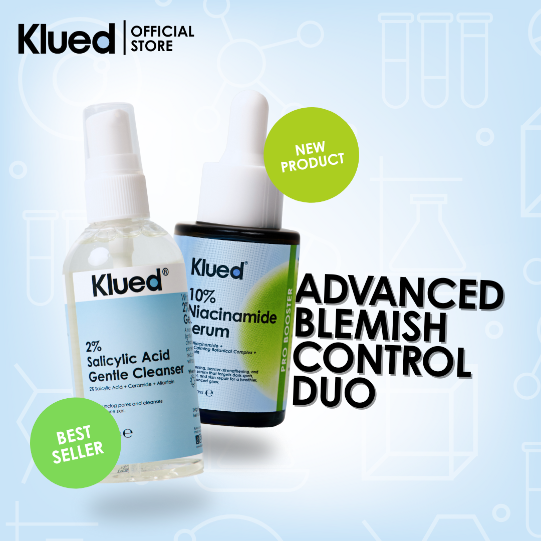 [BUNDLE 18] Klued 2% Salicylic Acid Gentle Cleanser 120ml  + 10% Niacinamide Serum
