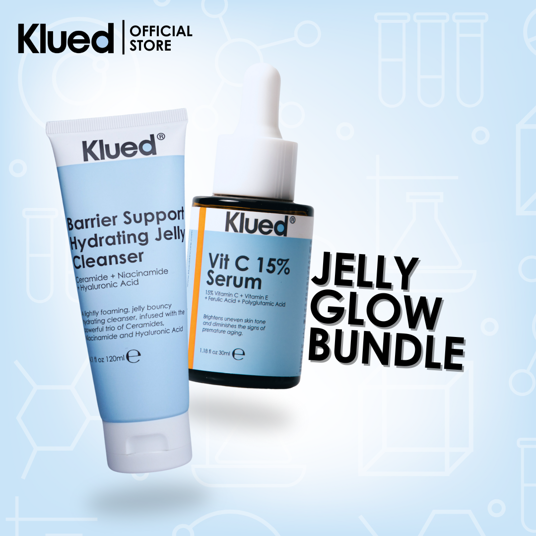 [BUNDLE 41] New Barrier Support Hydrating Jelly Cleanser 120ml + Klued - Vit C 15% Serum