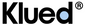 Klued logo with a blue circle on a black background