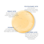 Cosmetic cream with labeled ingredients on a white background