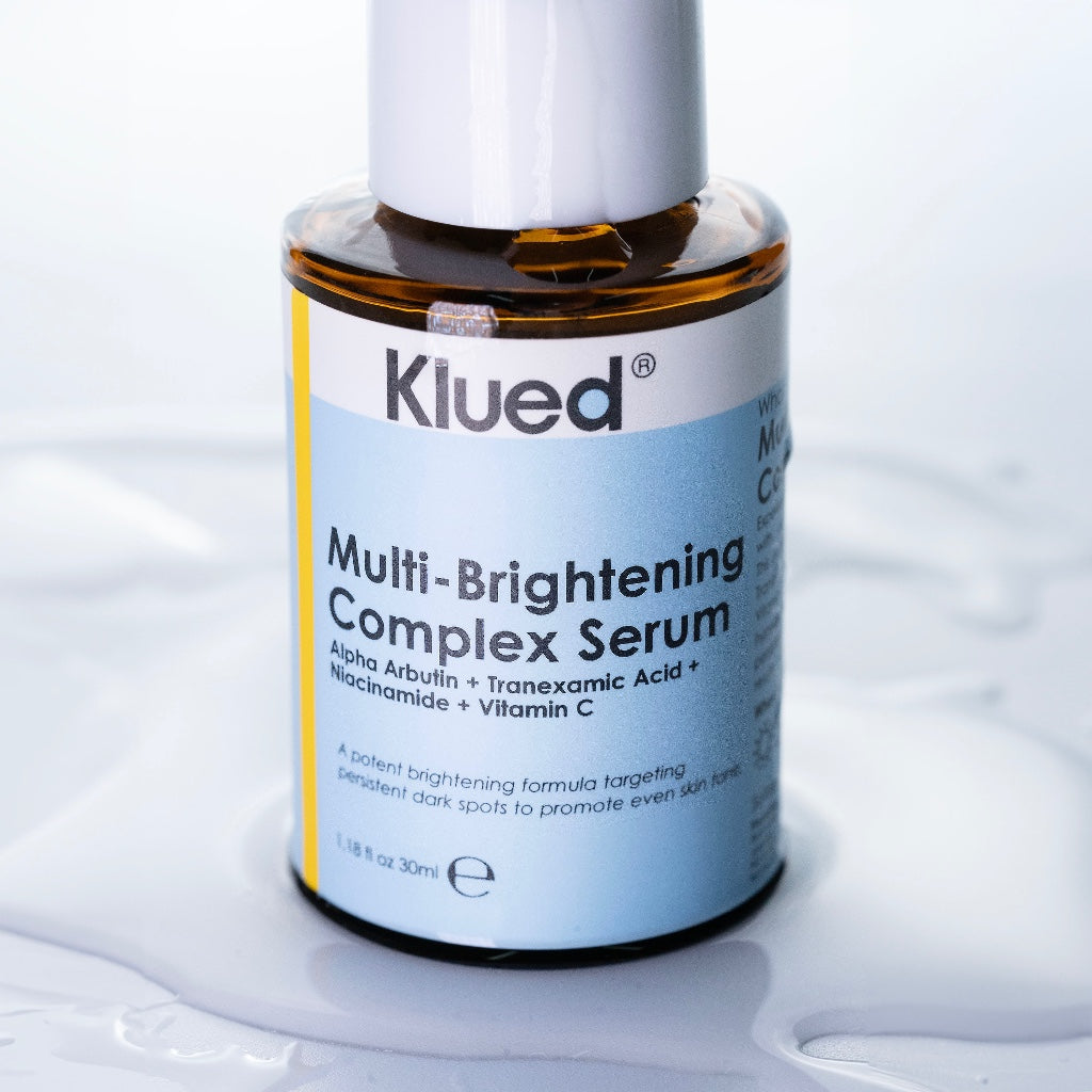 Klued Multi-Brightening Complex Serum bottle on a white background