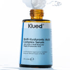 Klued Multi-Hyaluronic Acid Complex Serum bottle with dropper on a white background