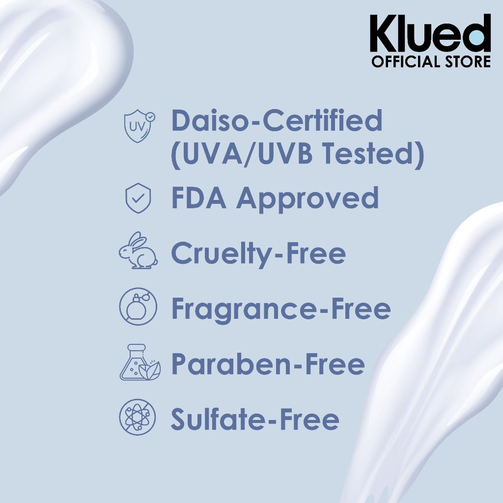 Klued Ceramide Daily Barrier Hybrid Sunscreen SPF50+ PA++++ safety and ethical product certifications