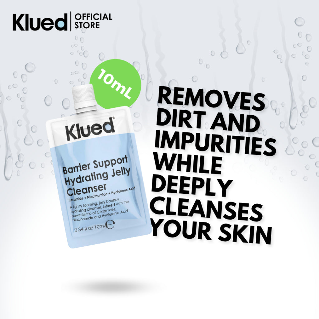 Klued Barrier Support Hydrating Jelly Cleanser with text on a white background