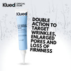 Klued skincare serum tube with text on a white background