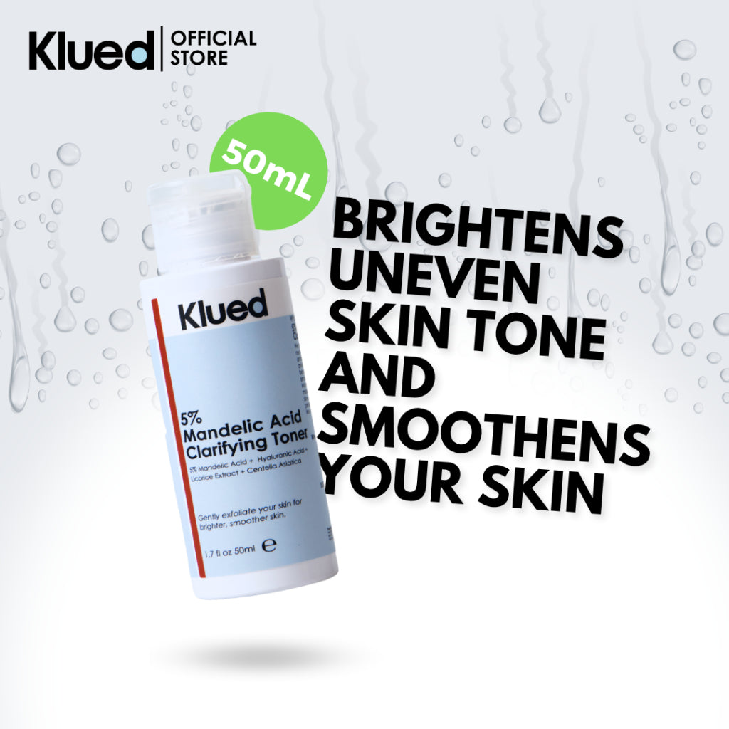 Klued skincare product with text highlighting benefits on a white background