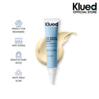 Klued skincare serum tube with benefits listed on a white background